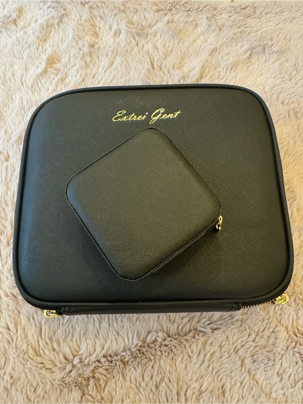 Travel Makeup Toiletry Case with Lighted Mirror and Jewelry Case
